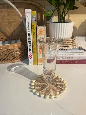 Elegant clear glass vintage vase